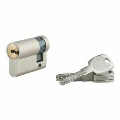 Demi Cylindre Profile TRAFIC 6, Laiton Nickel, 30x10, 5 Clés THIRARD