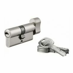 Cylindre PROFILE TRAFIC 6, Nickelé V, 30x30, Bouton, 5 Clés THIRARD