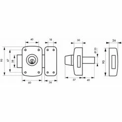 THIRARD - Verrou Double Entrée Corvette Pour Porte D'entrée, Cylindre 40mm, Acier, 3 Clés, époxy Bronze -THIRARD Soldes 27848536 2