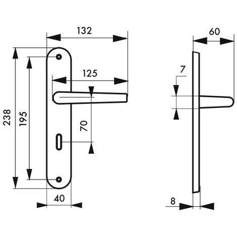 THIRARD - Ensemble De Poignées Pour Salle De Bain Et Toilette Eris à Condamnation, Carré 7mm, Entr'axes 195mm, Nickelé Brossé 4 THIRARD - Ensemble De Poignées Pour Salle De Bain Et Toilette Eris à Condamnation, Carré 7mm, Entr'axes 195mm, Nickelé Brossé – Image 2