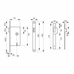 THIRARD - Serrure Magnétique Encastrable Pour Porte Intérieure, Axe 40mm, Bouts Ronds, Fer Satiné -THIRARD Soldes 28029174 2