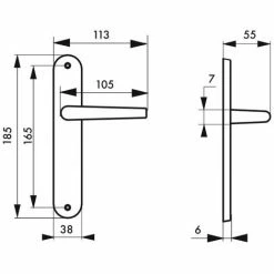 THIRARD - Ensemble De Poignées Pour Porte Intérieure Leto Sans Trou, Carré 7mm, Entr'axes 165mm, Couleur F2 5 THIRARD - Ensemble De Poignées Pour Porte Intérieure Leto Sans Trou, Carré 7mm, Entr'axes 165mm, Couleur F2 -THIRARD Soldes 28057271 2