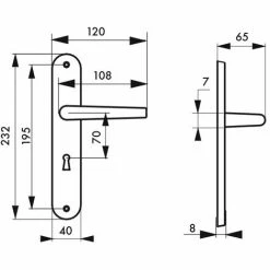 THIRARD - Ensemble De Poignées Pour Porte De Chambre Selene Trou De Clé, Carré 7mm, Entr'axes 195mm, Nickelé Satiné -THIRARD Soldes 28057276 2