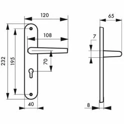 THIRARD - Ensemble De Poignées Pour Porte D'entrée Selene Trou De Cylindre, Carré 7mm, Entr'axes 195mm, Nickelé Satiné -THIRARD Soldes 28057280 2