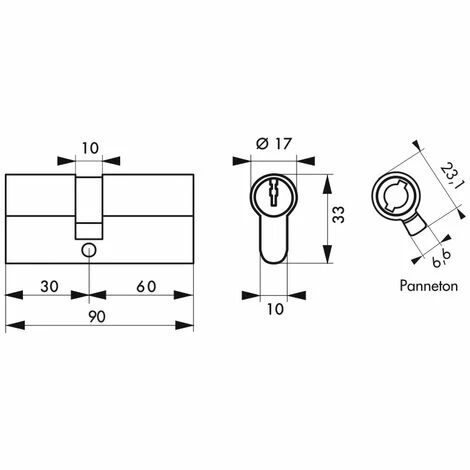 THIRARD - Cylindre De Serrure Double Entrée HG5+, 30x60mm, Nickel, Anti-arrachement, Anti-perçage, Anti-casse, 5 Clés 4 THIRARD - Cylindre De Serrure Double Entrée HG5+, 30x60mm, Nickel, Anti-arrachement, Anti-perçage, Anti-casse, 5 Clés – Image 2
