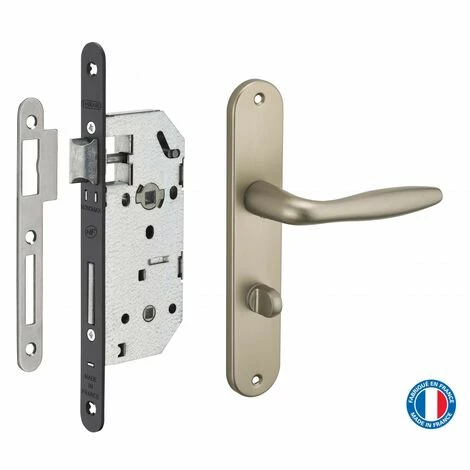 THIRARD - Garniture Serrure Encastrable Monomax NF à Condamnation + Ensemble Poignées Thalia, Axe 40mm, Bouts Ronds 3 THIRARD - Garniture Serrure Encastrable Monomax NF à Condamnation + Ensemble Poignées Thalia, Axe 40mm, Bouts Ronds