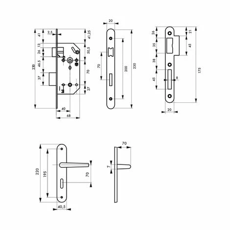 THIRARD - Garniture Serrure Encastrable Monomax NF à Condamnation + Ensemble Poignées Thalia, Axe 40mm, Bouts Ronds 4 THIRARD - Garniture Serrure Encastrable Monomax NF à Condamnation + Ensemble Poignées Thalia, Axe 40mm, Bouts Ronds – Image 2