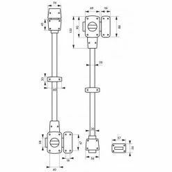 THIRARD - Lot De 2 Verrous à Bouton Mirage 6 Pour Porte D'entrée, Cyl. 45mm, Tringles 2 Pts En Acier, Droit, 3 Clés, Bronze -THIRARD Soldes 28903474 2