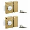 THIRARD - Lot De 2 Verrous à Bouton Etendard Pour Porte D'entrée, Cylindre 40mm, Acier, 3 Clés/verrou, époxy Bronze -THIRARD Soldes 28903477 1