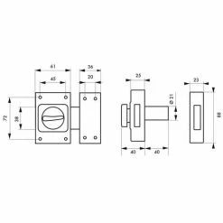 THIRARD - Lot De 2 Verrous à Bouton Etendard Pour Porte D'entrée, Cylindre 40mm, Acier, 3 Clés/verrou, époxy Bronze -THIRARD Soldes 28903477 2