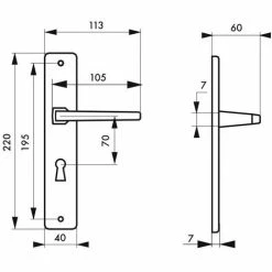 THIRARD - Ensemble De Poignées Pour Porte Intérieure Picardie Trou De Clé, Carré 7mm, Entr'axes 195mm, Couleur F2 -THIRARD Soldes 28903478 2