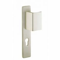 THIRARD - Ensemble De Poignées Pour Porte D'entrée Palière Renf. Picardie Trou Cylindre, Carré 7mm, Entr'axes 195mm, Couleur F2