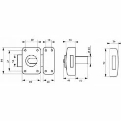 THIRARD - Verrou à Bouton Corvette Pour Porte D'entrée, Cylindre 50mm, Acier, 3 Clés, époxy Bronze -THIRARD Soldes 28903485 2