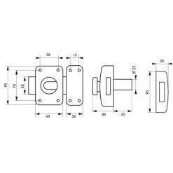 THIRARD - Verrou à Bouton Atlantic M Pour Porte D'entrée, Cylindre 45mm, Acier, 4 Clés, époxy Or -THIRARD Soldes 28903488 2