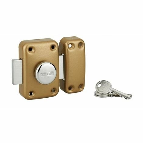 THIRARD - Verrou à Bouton Apache Pour Porte D'entrée, Cylindre 40mm, Acier, 3 Clés, époxy Or 3 THIRARD - Verrou à Bouton Apache Pour Porte D'entrée, Cylindre 40mm, Acier, 3 Clés, époxy Or