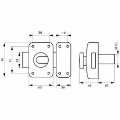 THIRARD - Verrou à Bouton Apache Pour Porte D'entrée, Cylindre 40mm, Acier, 3 Clés, époxy Or 6 THIRARD - Verrou à Bouton Apache Pour Porte D'entrée, Cylindre 40mm, Acier, 3 Clés, époxy Or -THIRARD Soldes 28903492 2