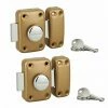 THIRARD - Lot De 2 Verrous à Bouton Apache Pour Porte D'entrée, Cylindre 45mm, Acier, 3 Clés/verrou, époxy Or -THIRARD Soldes 28903494 1