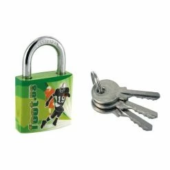 THIRARD - Cadenas à Clé Line Sport Foot US, Acier, Intérieur, Anse Acier, 30mm, 3 Clés