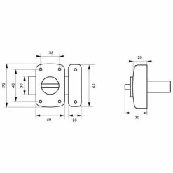 THIRARD - Verrou à Bouton Alouette Pour Porte Intérieure, 50mm, Acier, Chromé Brillant -THIRARD Soldes 28903499 2