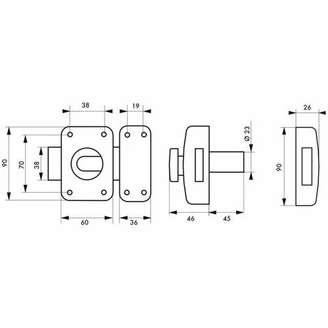 THIRARD - Verrou à Bouton Federal Pour Porte D'entrée, Cylindre 45mm, Acier, 4 Clés, époxy Noir 4 THIRARD - Verrou à Bouton Federal Pour Porte D'entrée, Cylindre 45mm, Acier, 4 Clés, époxy Noir – Image 2