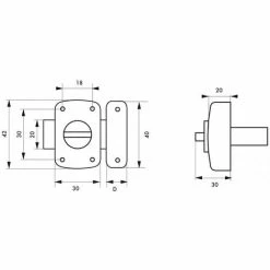 THIRARD - Verrou à Bouton Alouette Pour Porte Intérieure, 30mm, Acier, époxy Argent -THIRARD Soldes 28903504 2