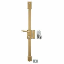 THIRARD - Serrure En Applique Targa A2P* à Fouillot, Droite, 3 Pts, Transit2 30x70mm, 50mm Max, Axe 45mm, Or, 4 Clés