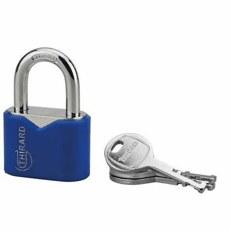 THIRARD - Cadenas à Clé Ruby Color, Acier, Intérieur, Anse Acier, 38mm, 3 Clés 3 THIRARD - Cadenas à Clé Ruby Color, Acier, Intérieur, Anse Acier, 38mm, 3 Clés