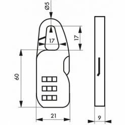 THIRARD - Cadenas à Combinaison Swish, 3 Chiffres, Intérieur, Anse Acier, 21mm, Doré -THIRARD Soldes 28903518 2