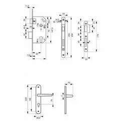 THIRARD - Garniture Serrure Encastrable Monomax NF à Cylindre Nickelé + Ensemble Poignées Thalia, Axe 50mm, Bouts Ronds, 3 Clés -THIRARD Soldes 28903530 2