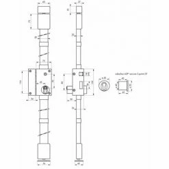 THIRARD - Serrure En Applique Targa A2P* à Fouillot Pour Entrée, Gauche, 3pts, Transit2 30x65mm, Axe 45mm, Or, 4 Clés -THIRARD Soldes 28903544 3