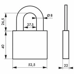 THIRARD - Cadenas à Clé Ruby Color, Acier, Intérieur, Anse Acier, 50mm, 3 Clés -THIRARD Soldes 28903547 2