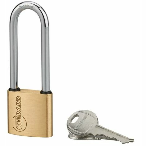 THIRARD - Cadenas à Clé Ruck, Laiton, Intérieur, Anse 1/2 Acier, 30mm, 2 Clés 3 THIRARD - Cadenas à Clé Ruck, Laiton, Intérieur, Anse 1/2 Acier, 30mm, 2 Clés