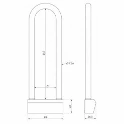 THIRARD - Cadenas à Clé Nautic, Laiton, Chantier, Anse Haute Laiton 215mm, 80mm, 3 Clés -THIRARD Soldes 28903554 3