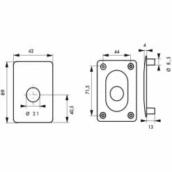 THIRARD - Plaque De Renfort Pour Verrou Etendard Et Concorde, Fixation Par Vis, Epoxy Bronze -THIRARD Soldes 28903560 2