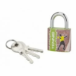 THIRARD - Cadenas à Clé Line Sport Tennis, Acier, Intérieur, Anse Acier, 30mm, 3 Clés