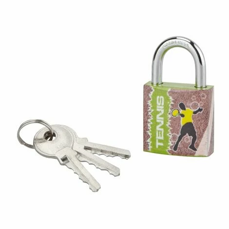 THIRARD - Cadenas à Clé Line Sport Tennis, Acier, Intérieur, Anse Acier, 30mm, 3 Clés 3 THIRARD - Cadenas à Clé Line Sport Tennis, Acier, Intérieur, Anse Acier, 30mm, 3 Clés