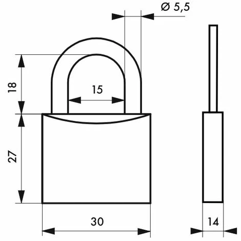 THIRARD - Cadenas à Clé Line Sport Tennis, Acier, Intérieur, Anse Acier, 30mm, 3 Clés 4 THIRARD - Cadenas à Clé Line Sport Tennis, Acier, Intérieur, Anse Acier, 30mm, 3 Clés – Image 2