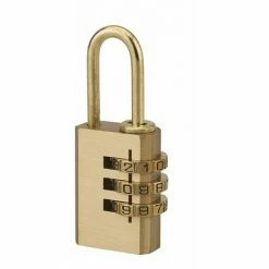THIRARD - Cadenas à Combinaison 208, 3 Chiffres, Laiton, Intérieur, Anse Laiton, 21mm