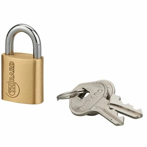 THIRARD - Cadenas à Clé Ruck, Laiton, Intérieur, Anse Acier, 21mm, 2 Clés 3 THIRARD - Cadenas à Clé Ruck, Laiton, Intérieur, Anse Acier, 21mm, 2 Clés