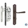 THIRARD - Garniture Serrure Encastrable Monomax NF à Condamnation + Ensemble Poignées Charon, Axe 40mm, Bouts Ronds -THIRARD Soldes 28903574 1