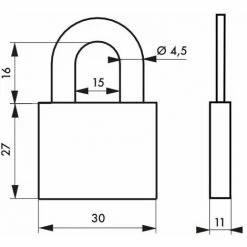 THIRARD - Cadenas à Clé Ruck, Laiton, Intérieur, Anse Acier, 30mm, 2 Clés -THIRARD Soldes 28903575 2