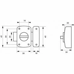 THIRARD - Verrou à Bouton Alouette Pour Porte Intérieure, 30mm, Acier, époxy Bronze -THIRARD Soldes 28903576 2