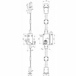 THIRARD - Boitier De Serrure En Applique Targa à Tirage Pour Porte D'entrée, Droite, 3 Pts, Axe 45mm, Blanc -THIRARD Soldes 28903600 2