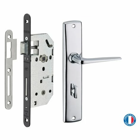 THIRARD - Garniture Serrure Encastrable Monomax NF à Condamnation + Ensemble Poignées Demeter, Axe 40mm, Bouts Ronds 3 THIRARD - Garniture Serrure Encastrable Monomax NF à Condamnation + Ensemble Poignées Demeter, Axe 40mm, Bouts Ronds