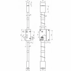 THIRARD - Serrure En Applique Targa à Fouillot Pour Porte D'entrée, Droite, 3 Pts, Transit2 30x65mm, Axe 45mm, Or, 4 Clés -THIRARD Soldes 28903611 2