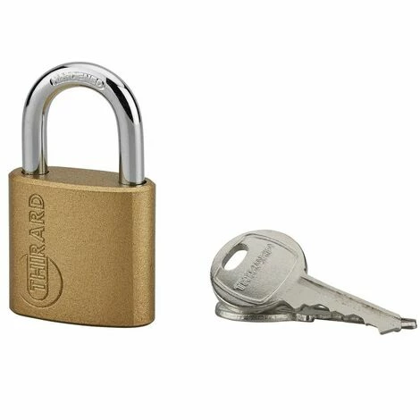 THIRARD - Cadenas à Clé Ruby, Acier, Intérieur, Anse Acier, 32mm, 3 Clés 3 THIRARD - Cadenas à Clé Ruby, Acier, Intérieur, Anse Acier, 32mm, 3 Clés