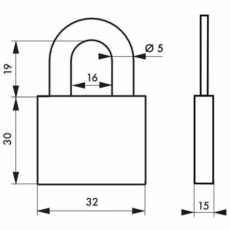 THIRARD - Cadenas à Clé Ruby, Acier, Intérieur, Anse Acier, 32mm, 3 Clés 4 THIRARD - Cadenas à Clé Ruby, Acier, Intérieur, Anse Acier, 32mm, 3 Clés – Image 2