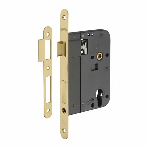 THIRARD - Boitier De Serrure Encastrable à Cylindre Pour Porte D'entrée, Axe 80mm, Bouts Ronds, Laiton Poli 3 THIRARD - Boitier De Serrure Encastrable à Cylindre Pour Porte D'entrée, Axe 80mm, Bouts Ronds, Laiton Poli