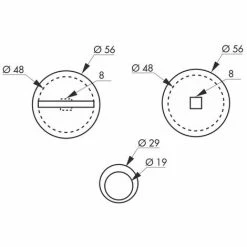 THIRARD - Accessoires Poignées Cuvette Et Tirage Pour Serrure Encastrable à Crochet Pour Porte Coulissante, Nickelé -THIRARD Soldes 28903632 2