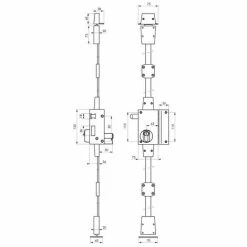 THIRARD - Boitier De Serrure En Applique Targa à Tirage Pour Porte D'entrée, Droite, 3 Pts, Axe 45mm, Or -THIRARD Soldes 28903633 2